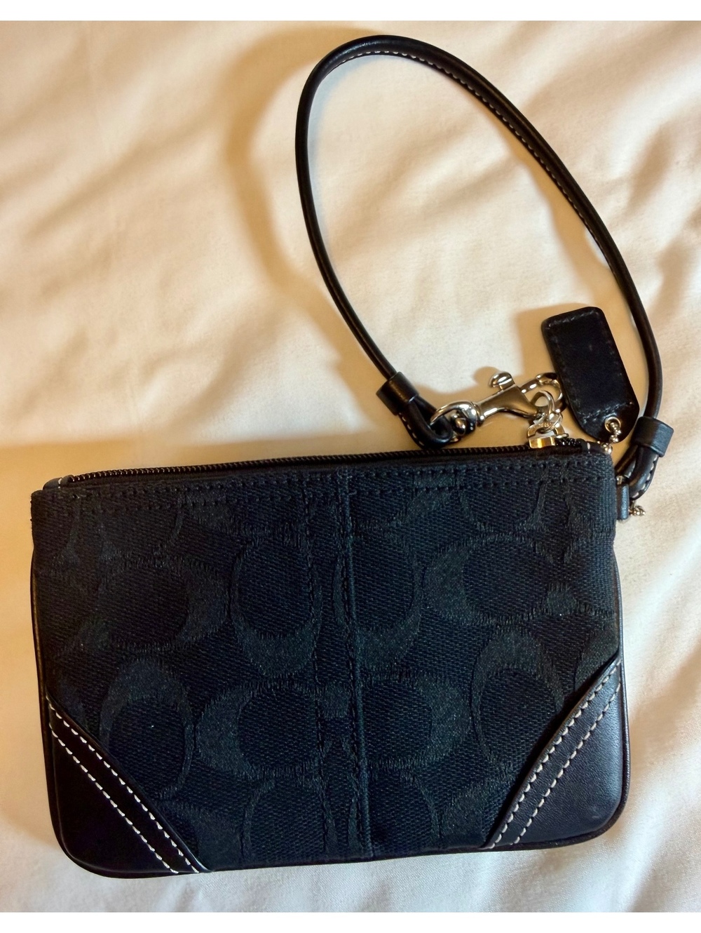 Coach Signature “C” Wristlet Wallet Black